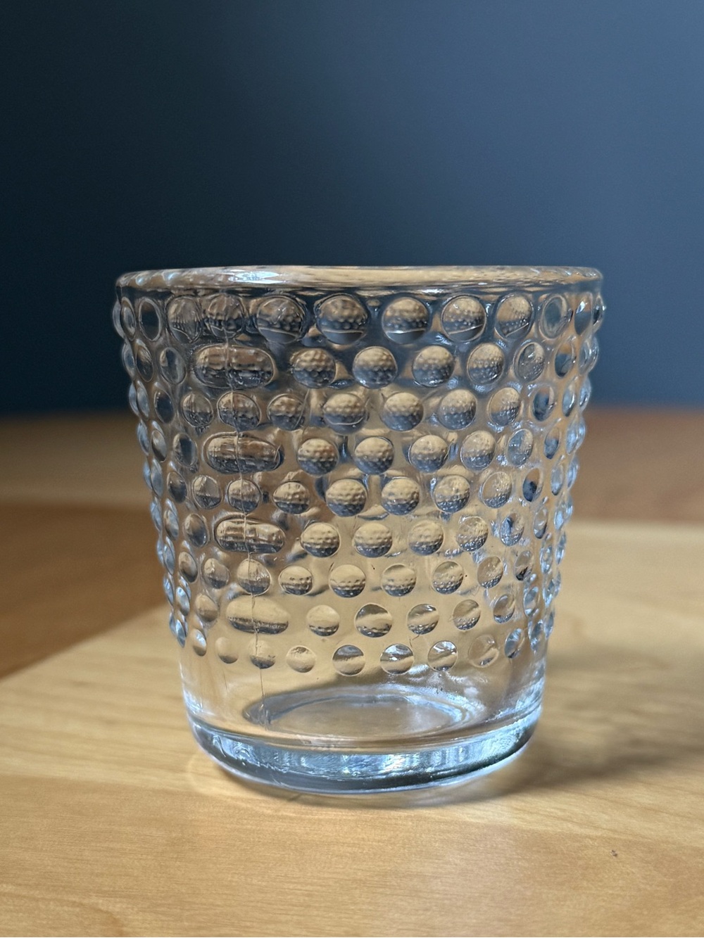 Toothpick Q-Tip Salt Spice Hobnail Vintage Clear Glass Made in Mexico Holder